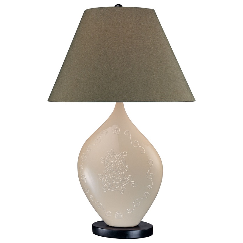 Minka-Lavery 10879-0 One Light Table Lamp, Cream