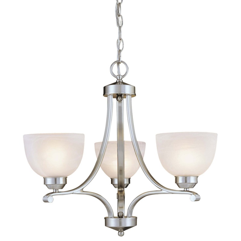 Minka-Lavery 1423-84 Paradox Three Light Mini Chandelier, Brushed Nickel