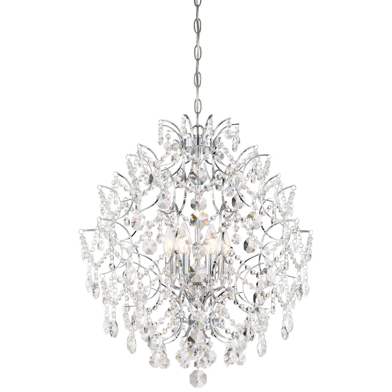 Minka-Lavery 3157-77 Isabella'S Crown Six Light Chandelier, Chrome