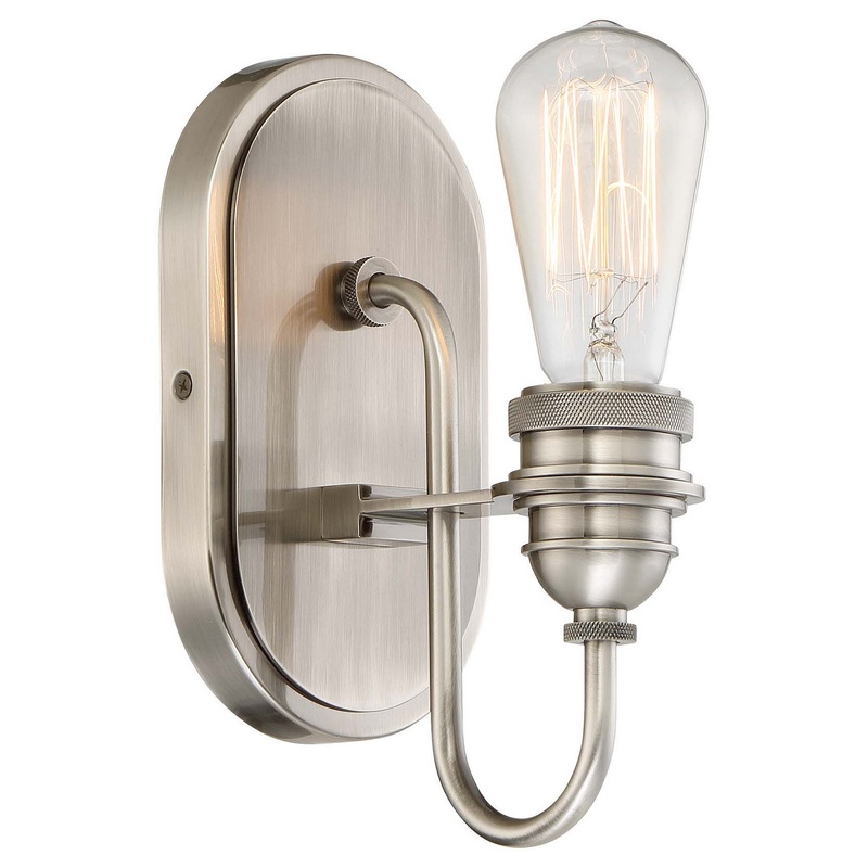 Minka-Lavery 3451-84B Uptown Edison One Light Bath, Plated Pewter