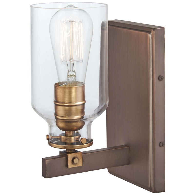 Minka-Lavery 3551-588 Morrow One Light Bath, Harvard Court Bronze W/Gold Hi