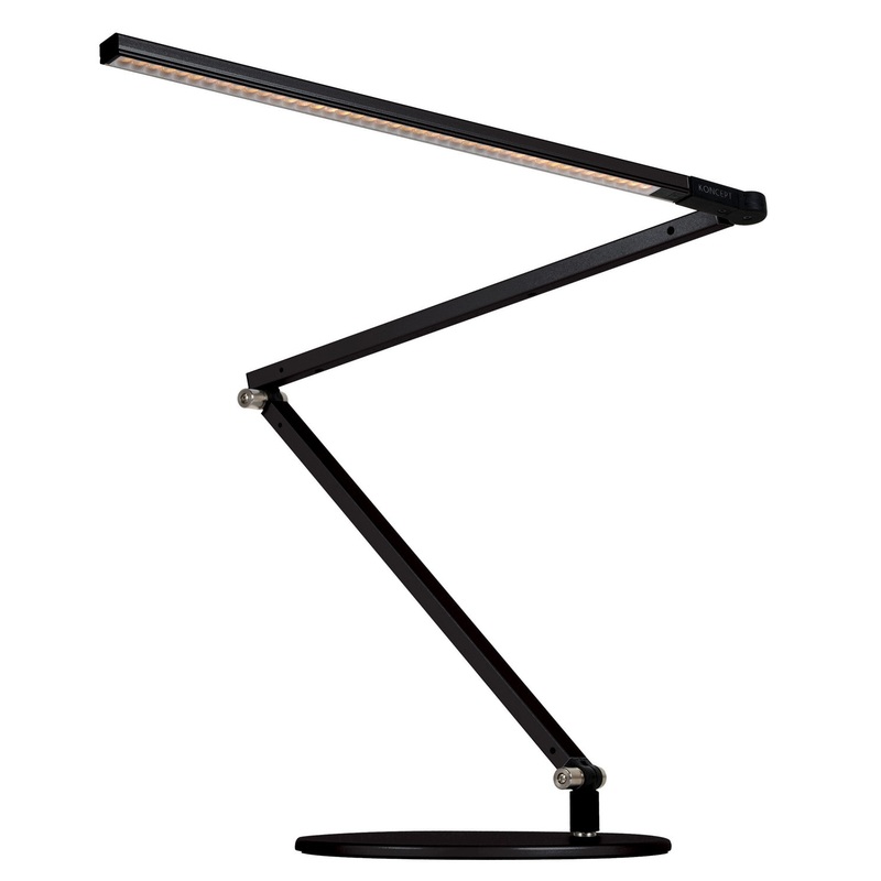 Koncept AR3000-CD-MBK-DSK Z-Bar LED Desk Lamp, Metallic Black