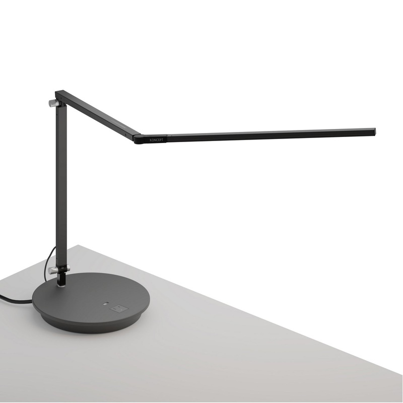 Koncept AR3000-CD-MBK-PWD Z-Bar LED Desk Lamp, Metallic Black