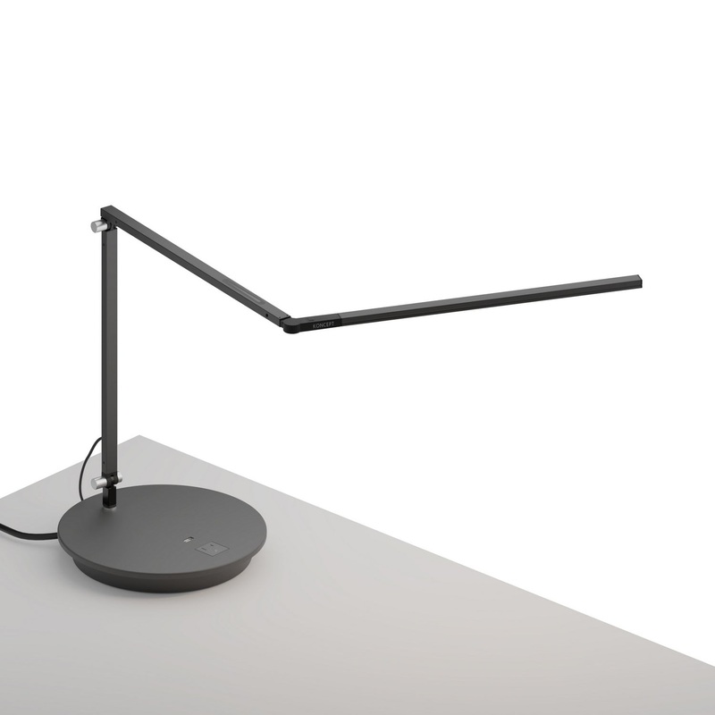 Koncept AR3200-CD-MBK-PWD Z-Bar LED Desk Lamp, Metallic Black