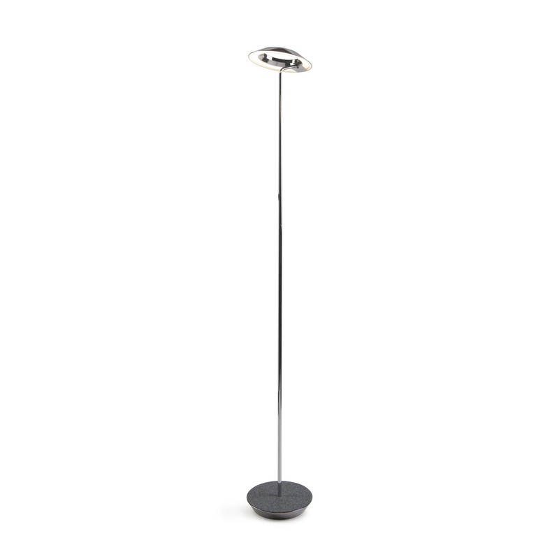Koncept RYO-SW-CRM-OXF-FLR Royyo LED Floor Lamp, Chrome Body, Oxford Felt