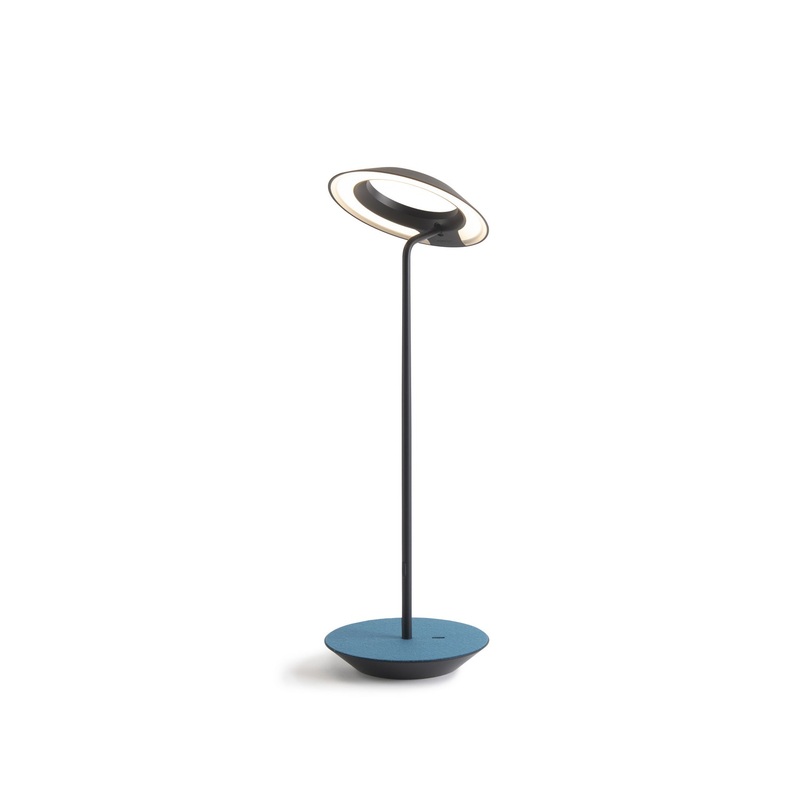 Koncept RYO-SW-MTB-AZF-DSK Royyo LED Desk Lamp, Matte Black Body, Azure Felt