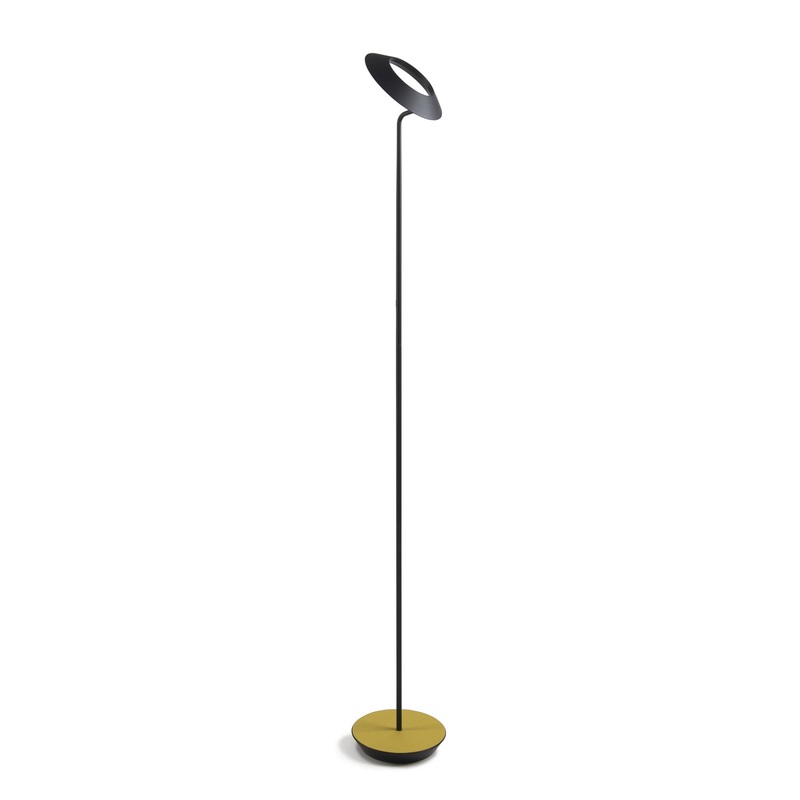 Koncept RYO-SW-MTB-HDF-FLR Royyo LED Floor Lamp, Matte Black Body, Honeydew Felt