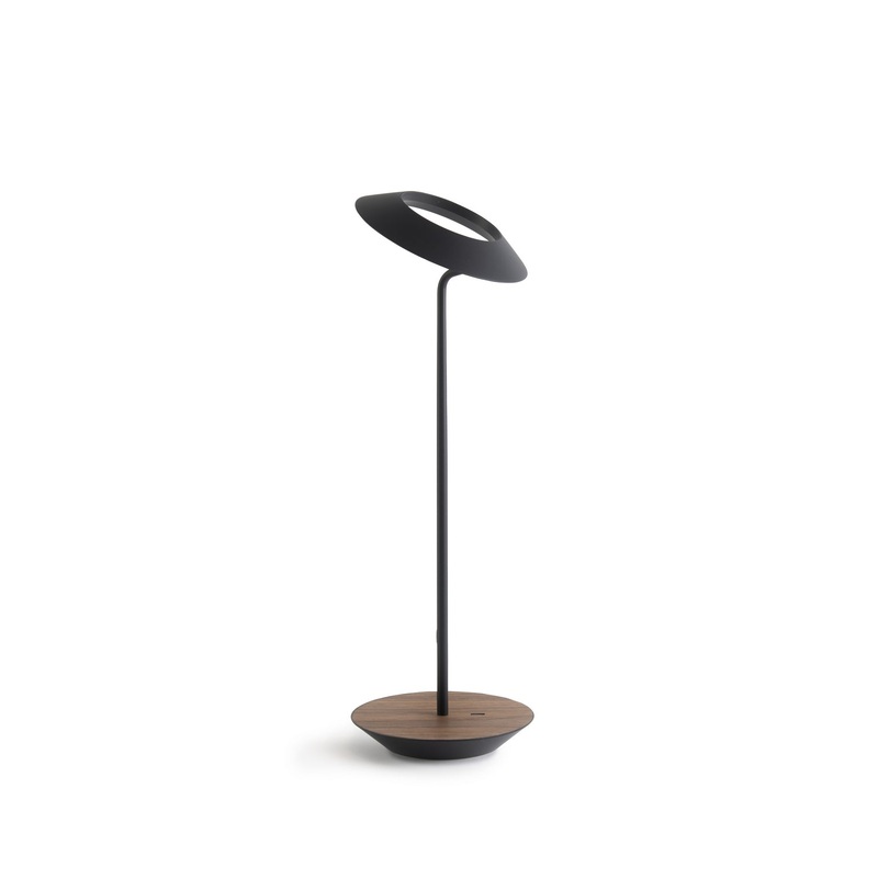 Koncept RYO-SW-MTB-OWT-DSK Royyo LED Desk Lamp, Matte Black Body, Oiled Walnut