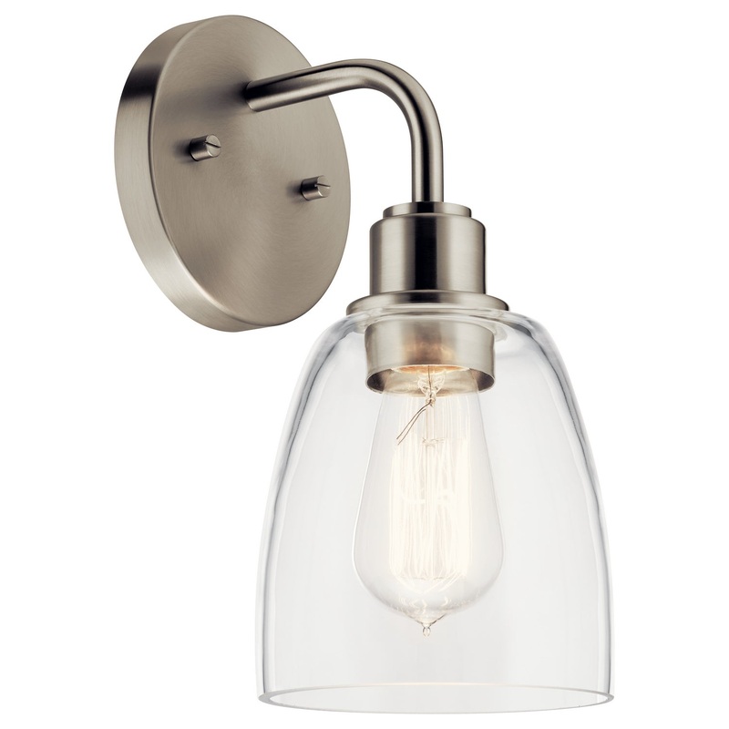 Kichler 55100NI Meller One Light Wall Sconce, Nickel Textured