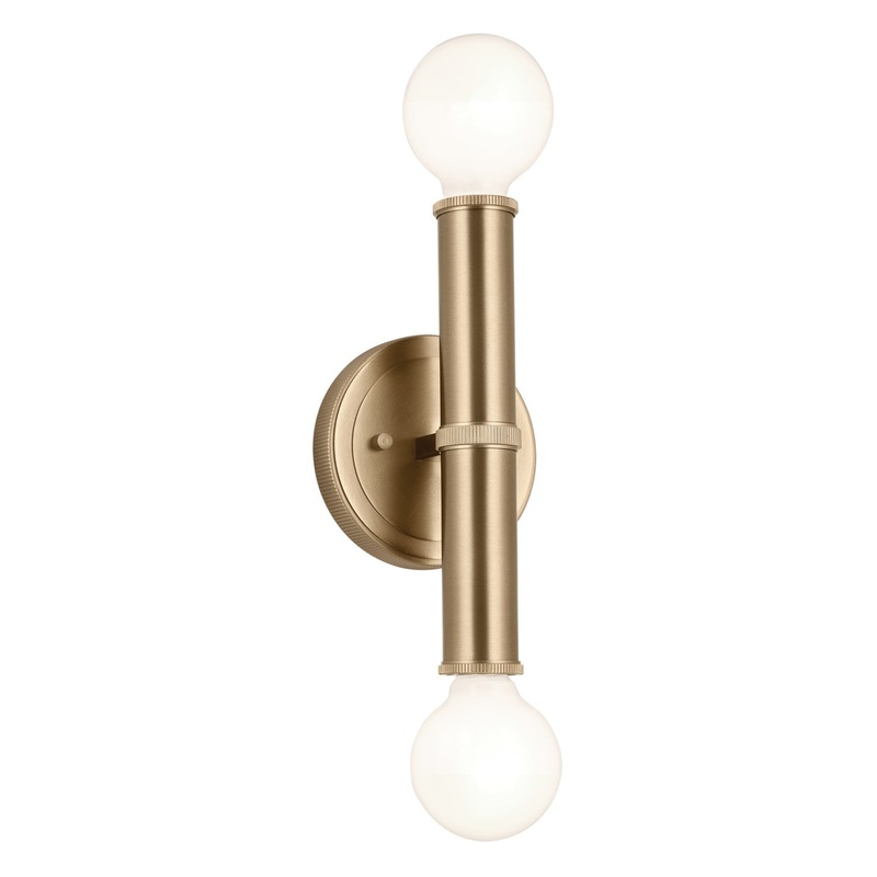 Kichler 55159CPZ Torche Two Light Wall Sconce, Champagne Bronze
