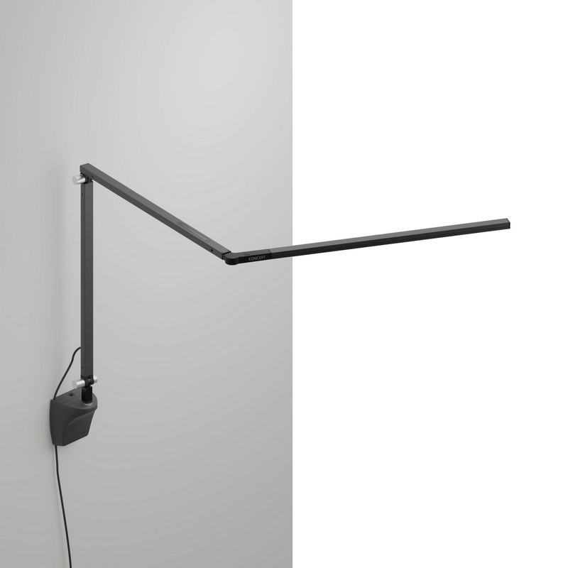Koncept AR3200-CD-MBK-WAL Z-Bar LED Desk Lamp, Metallic Black
