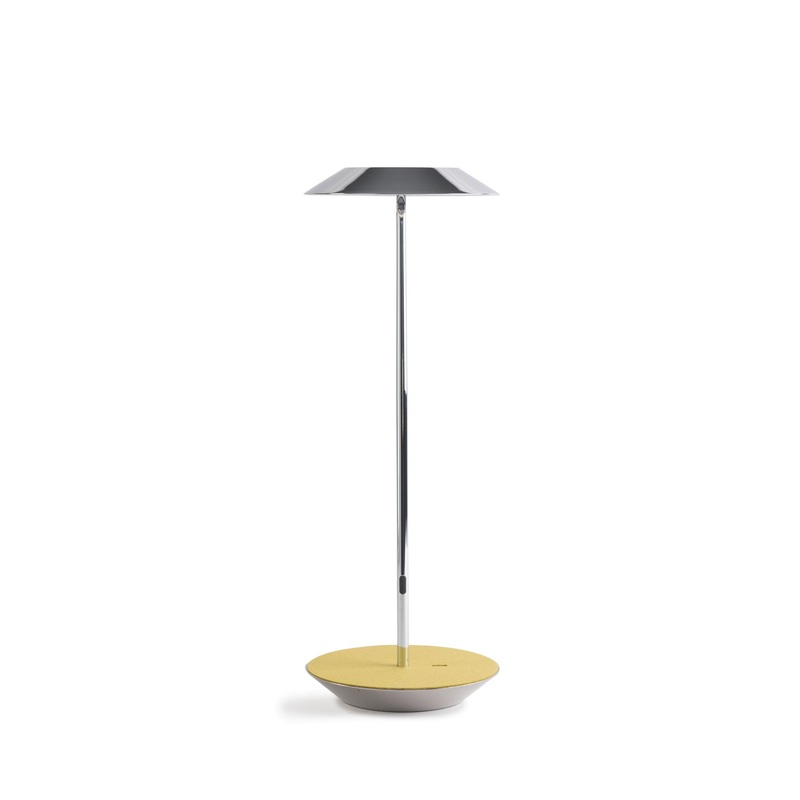Koncept RYO-SW-CRM-HDF-DSK Royyo LED Desk Lamp, Chrome Body, Honeydew Felt