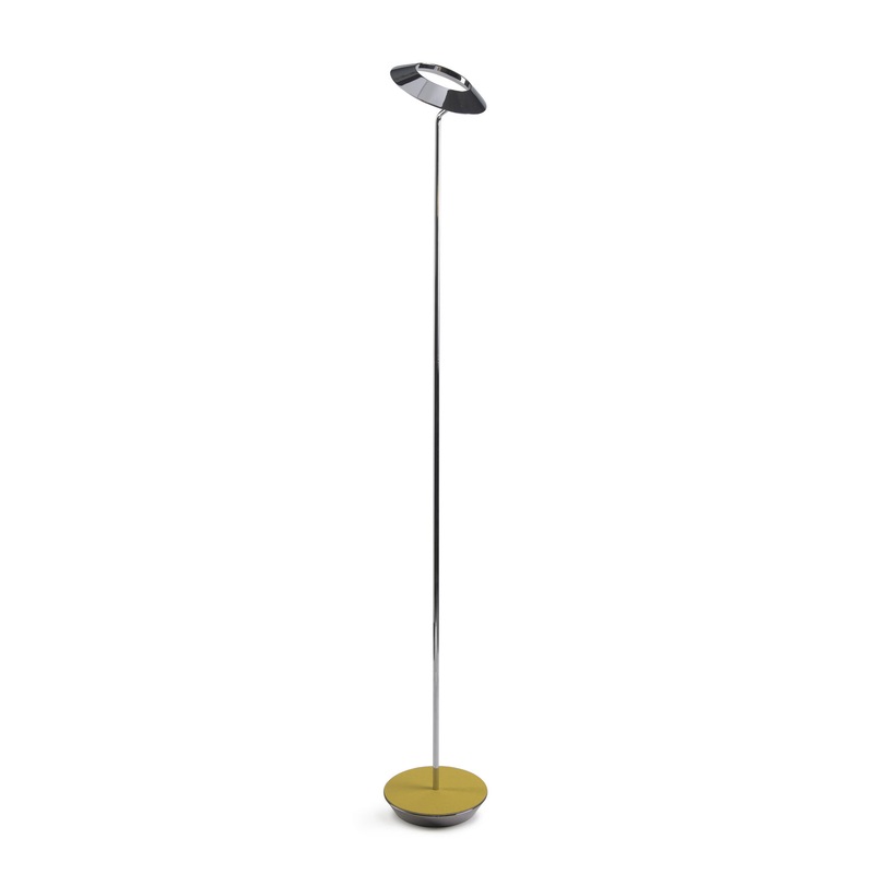 Koncept RYO-SW-CRM-HDF-FLR Royyo LED Floor Lamp, Chrome Body, Honeydew Felt