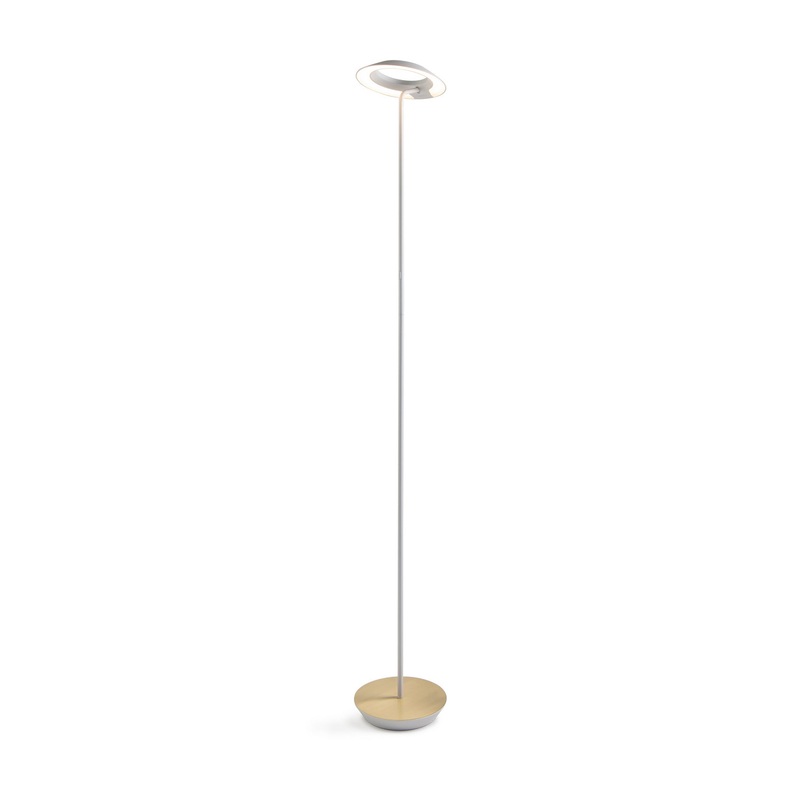 Koncept RYO-SW-MWT-BRS-FLR Royyo LED Floor Lamp, Matte White Body, Brass