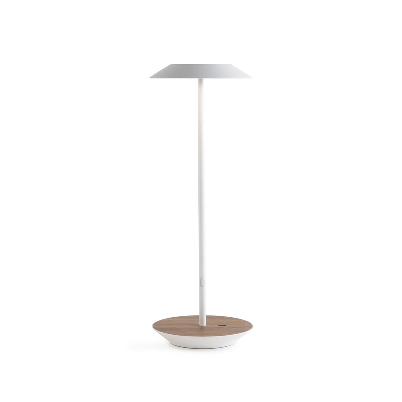 Koncept RYO-SW-MWT-OWT-DSK Royyo LED Desk Lamp, Matte White Body, Oiled Walnut