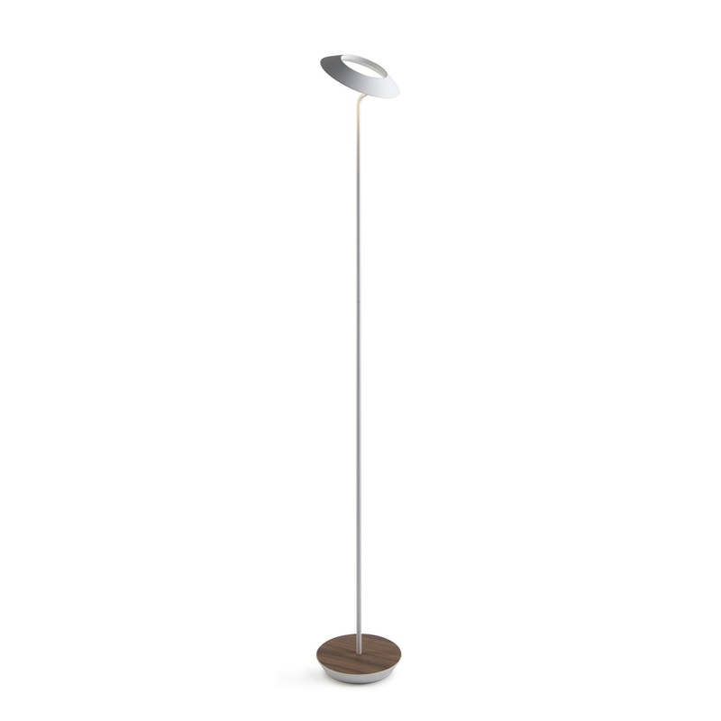 Koncept RYO-SW-MWT-OWT-FLR Royyo LED Floor Lamp, Matte White Body, Oiled Walnut