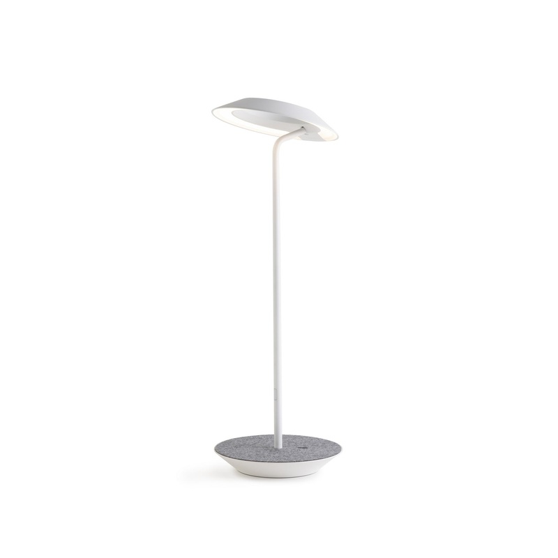 Koncept RYO-SW-MWT-OXF-DSK Royyo LED Desk Lamp, Matte White Body, Oxford Felt