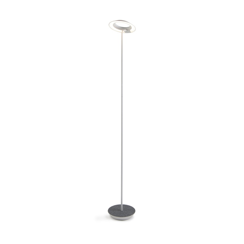 Koncept RYO-SW-MWT-OXF-FLR Royyo LED Floor Lamp, Matte White Body, Oxford Felt