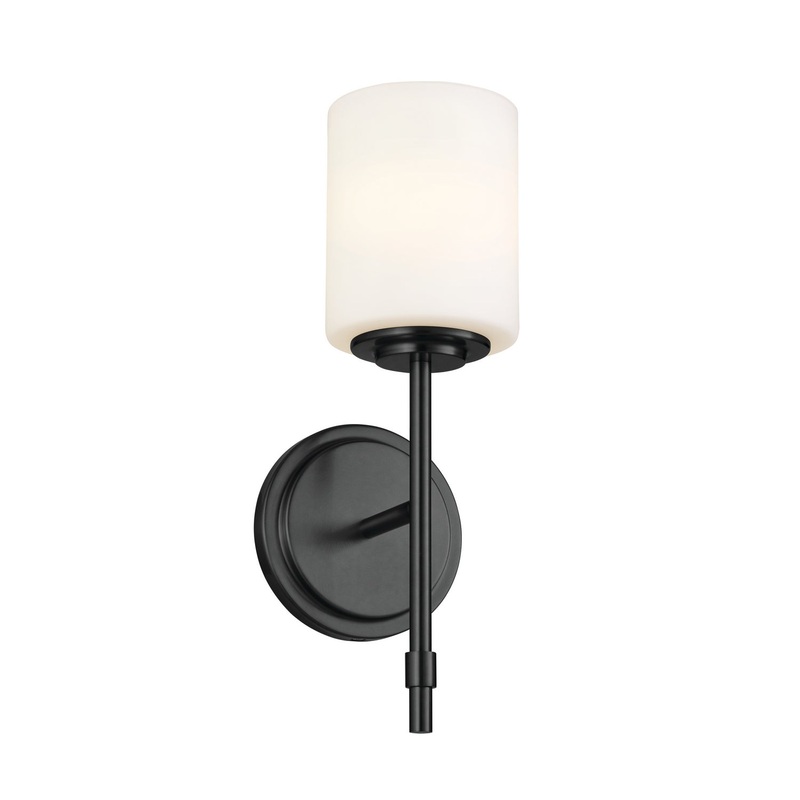 Kichler 55140BK Ali One Light Wall Sconce, Black