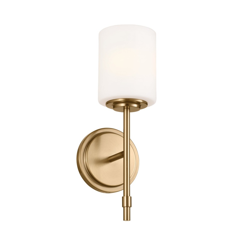 Kichler 55140BNB Ali One Light Wall Sconce, Brushed Natural Brass