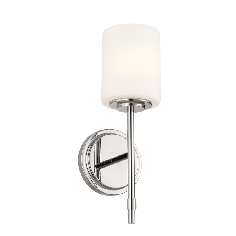 Kichler 55140PN Ali One Light Wall Sconce, Polished Nickel