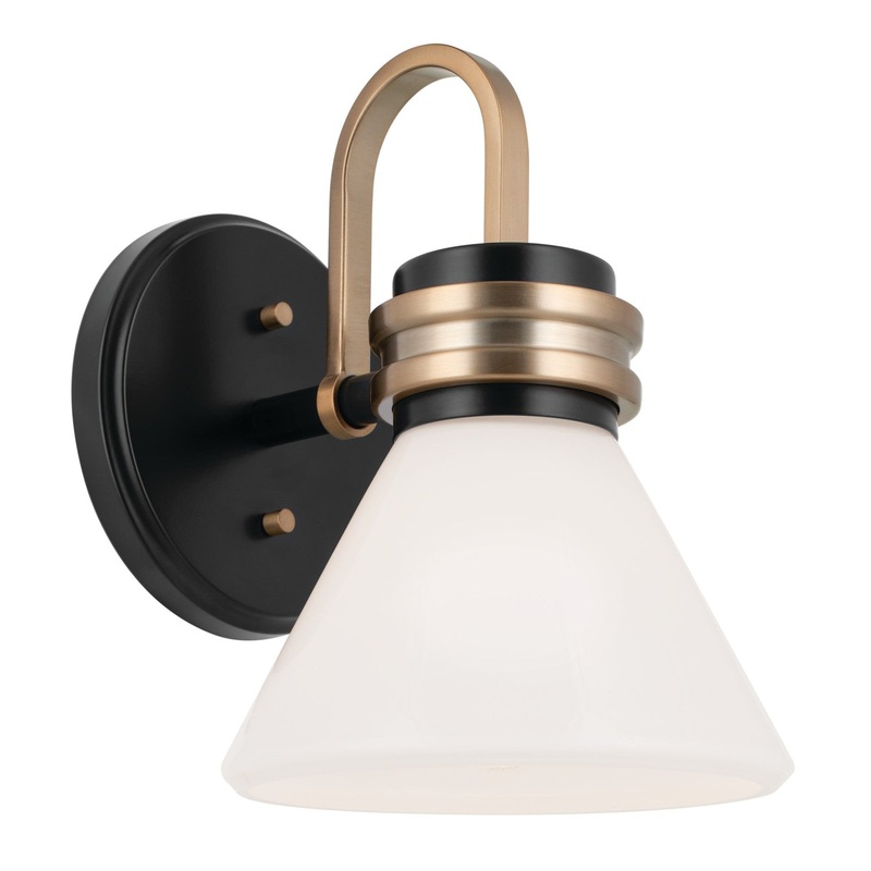 Kichler 55153BK Farum One Light Wall Sconce, Black