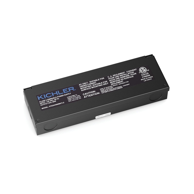 Kichler 6TD24V060BKTV2 LED Power Supply 24V Power Supply, Black Textured