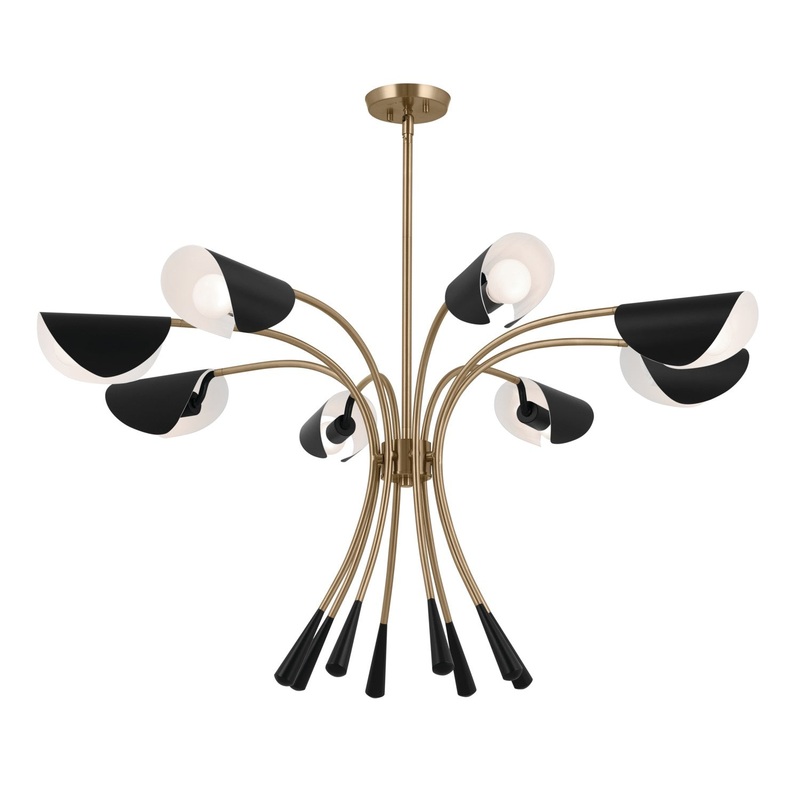 Kichler 52560CPZBK Arcus Eight Light Chandelier, Champagne Bronze