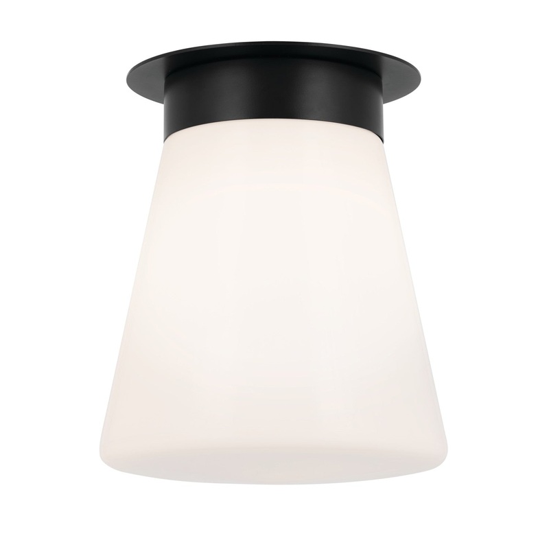 Kichler 52585BK Albers One Light Flush Mount, Black