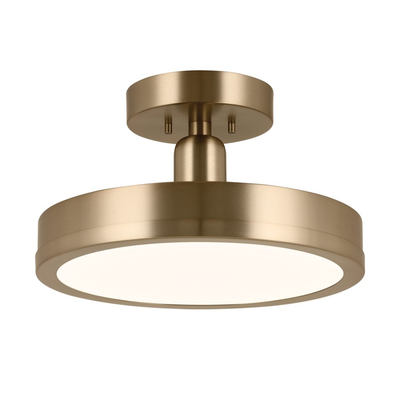 Kichler 52589CPZ Riu LED Semi Flush Mount, Champagne Bronze
