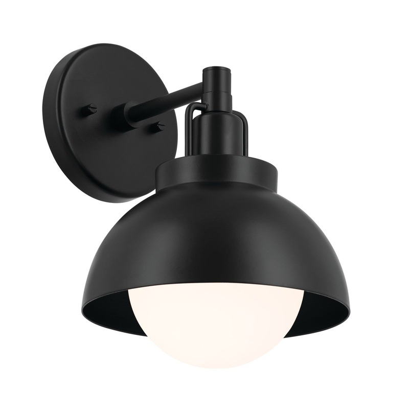 Kichler 52601BK Niva One Light Semi Flush Mount, Black