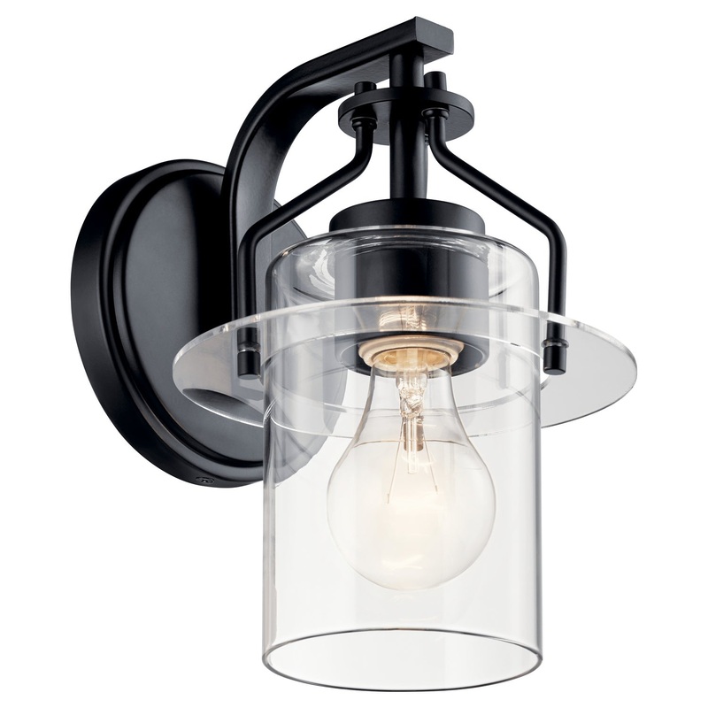 Kichler 55077BK Everett One Light Wall Sconce, Black