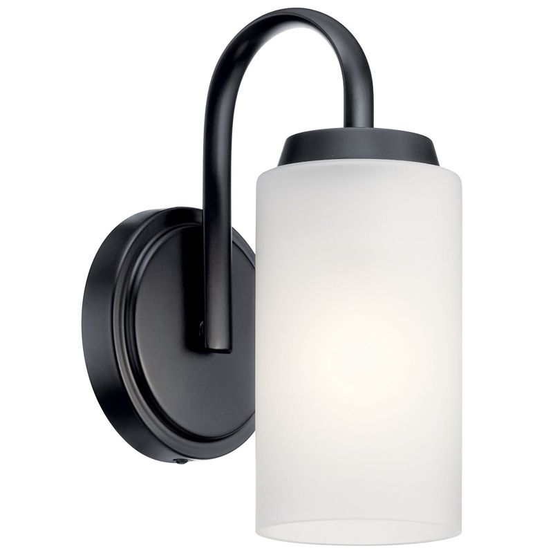 Kichler 55085BK Kennewick One Light Wall Sconce, Black