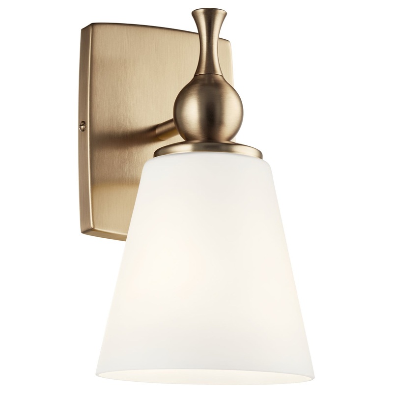 Kichler 55090CPZ Cosabella One Light Wall Sconce, Champagne Bronze