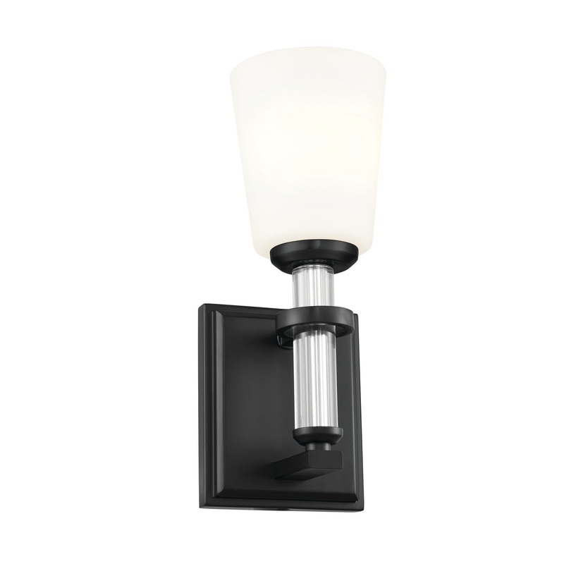 Kichler 55145BK Rosalind One Light Wall Sconce, Black