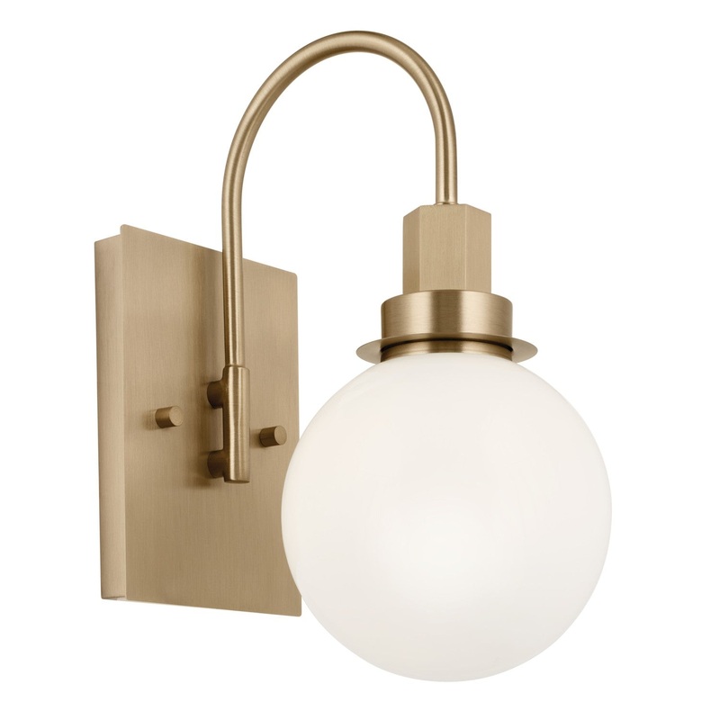 Kichler 55149CPZ Hex One Light Wall Sconce, Champagne Bronze