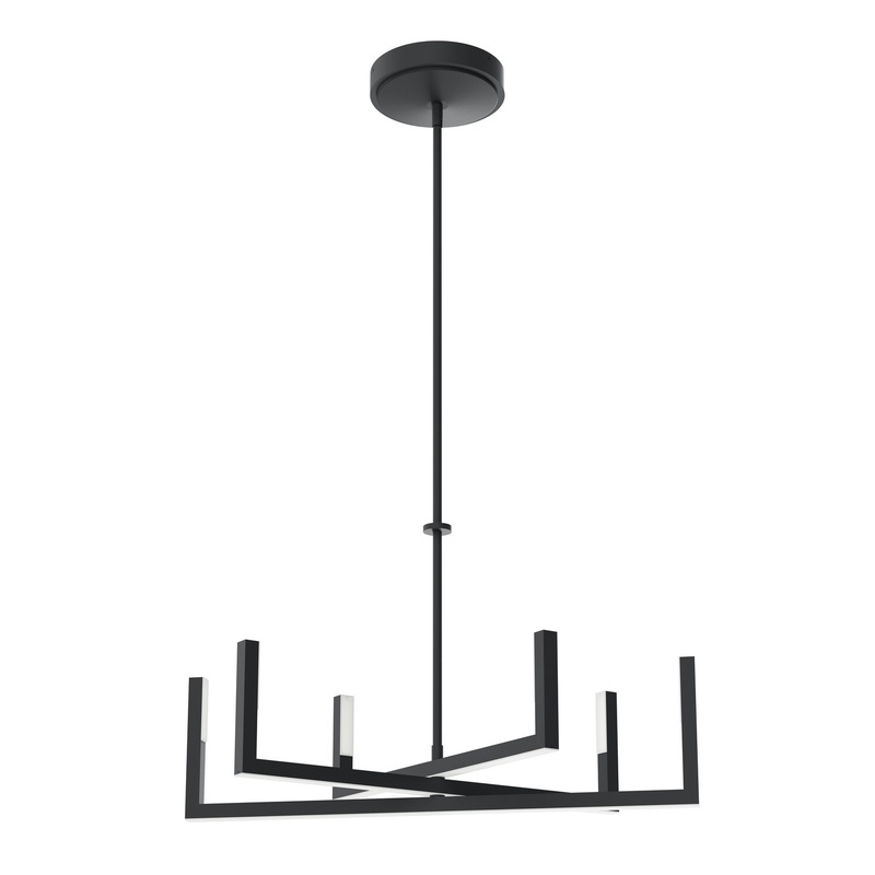 Kichler 84313MBK Priam LED Chandelier, Matte Black