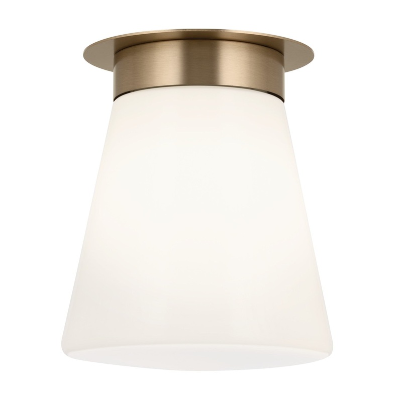 Kichler 52585CPZ Albers One Light Flush Mount, Champagne Bronze