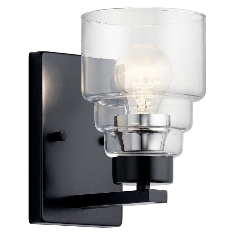 Kichler 55010BK Vionnet One Light Wall Sconce, Black