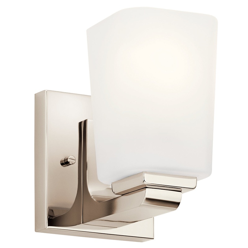 Kichler 55015PN Roehm One Light Wall Sconce, Polished Nickel (Discontinued)