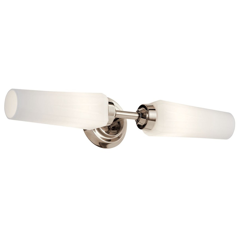 Kichler 55074PN Truby Two Light Wall Sconce, Polished Nickel