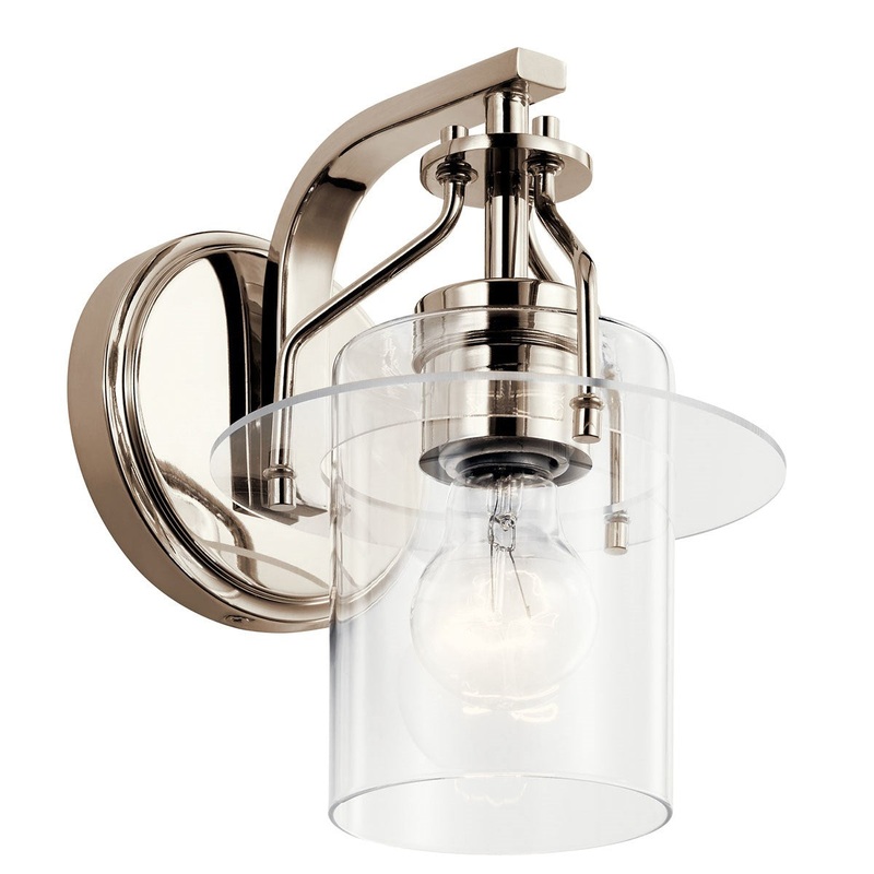 Kichler 55077PN Everett One Light Wall Sconce, Polished Nickel