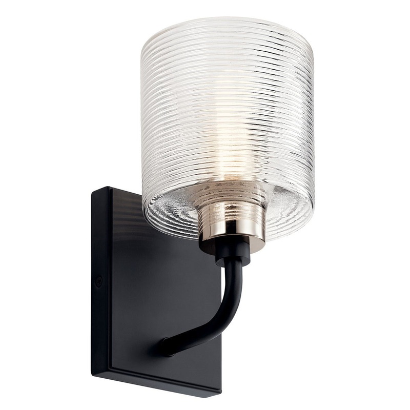 Kichler 55105BK Harvan One Light Wall Sconce, Black