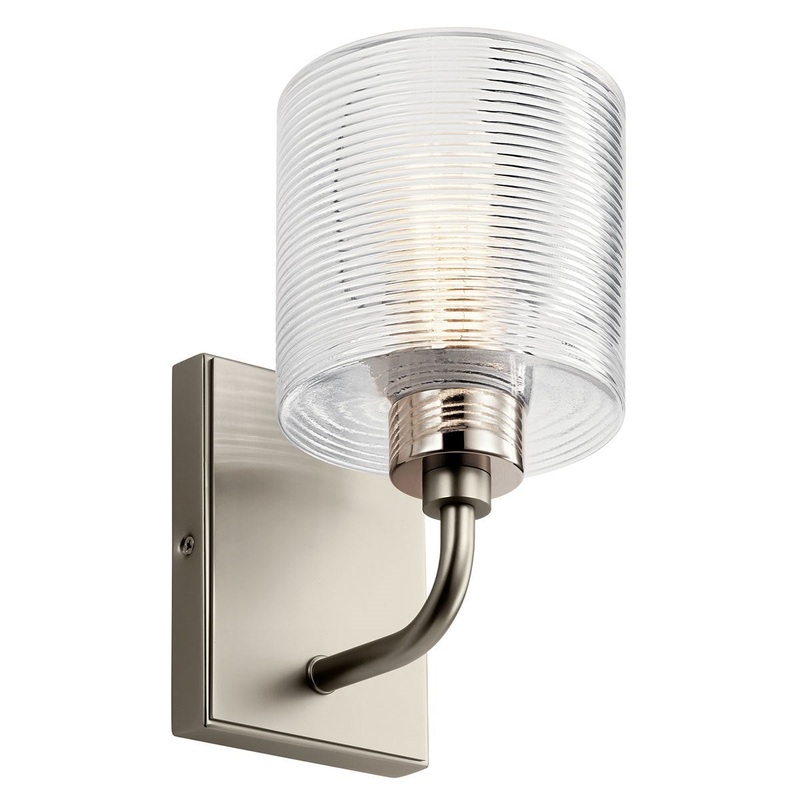 Kichler 55105SN Harvan One Light Wall Sconce, Satin Nickel
