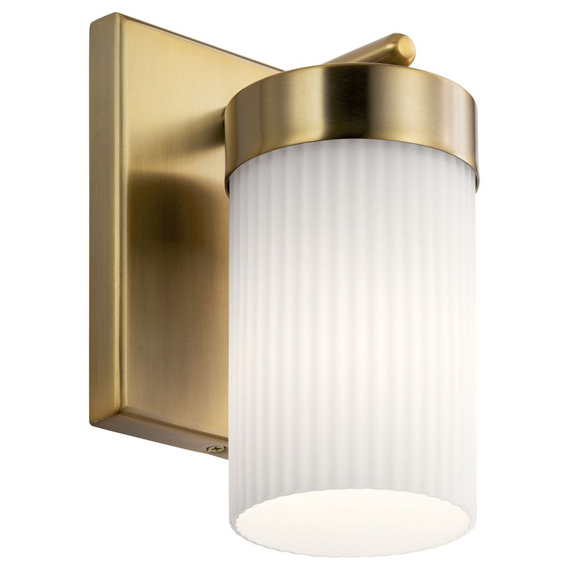 Kichler 55110BNB Ciona One Light Wall Sconce, Brushed Natural Brass