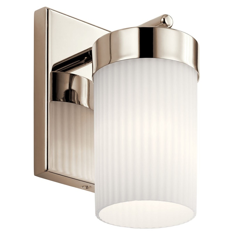 Kichler 55110PN Ciona One Light Wall Sconce, Polished Nickel