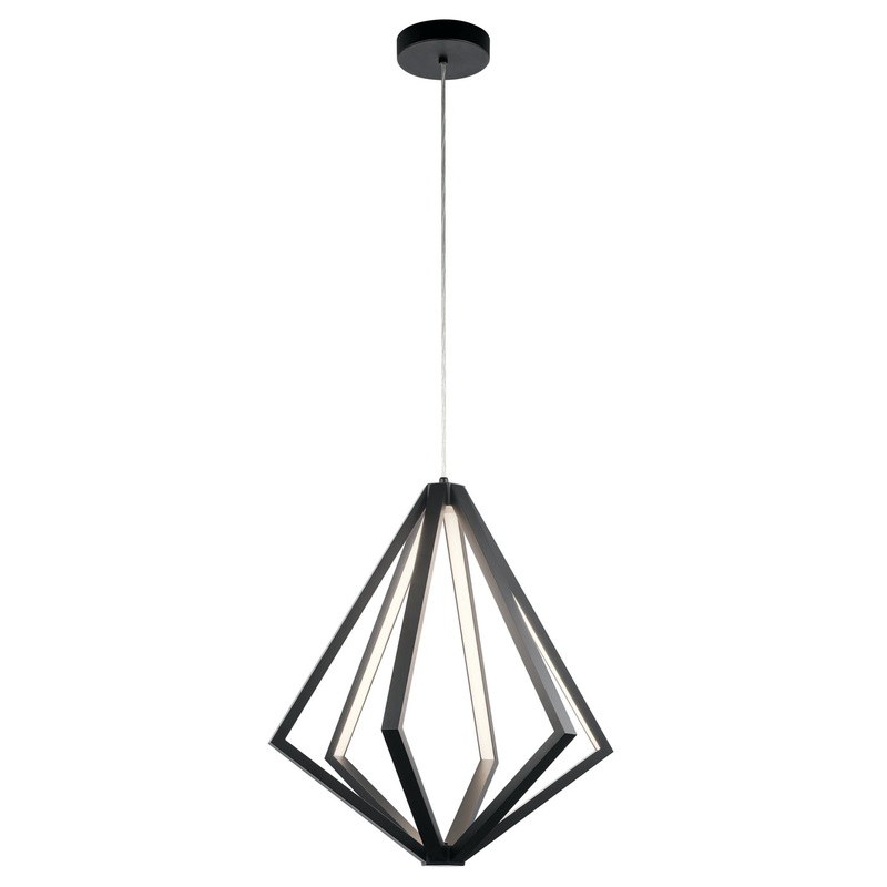 Kichler 84090 Everest LED Pendant, Matte Black