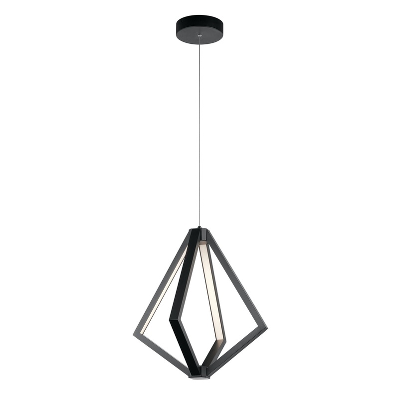 Kichler 84091 Everest LED Pendant, Matte Black
