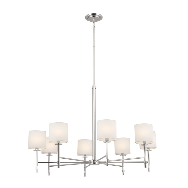 Kichler 52502PN Ali Eight Light Chandelier, Polished Nickel