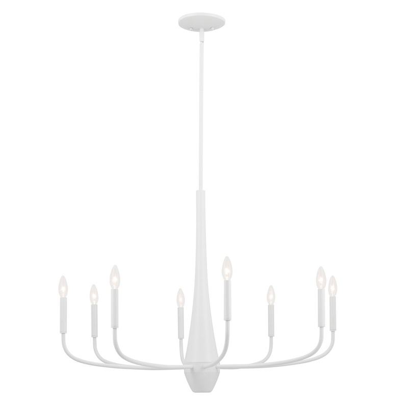 Kichler 52526WH Deela Eight Light Chandelier, White